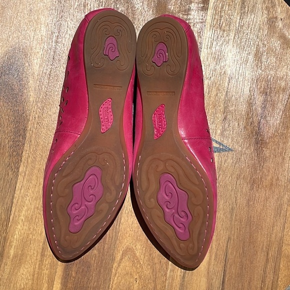 Born Tinley Leather Perforated Ballet Flats Pink Size 7 - Picture 9 of 9